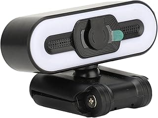 كاميرا ويب مع اضاءة من زوميوزي، كاميرا ويب للكمبيوتر 4K، كاميرا USB مع ميكروفون ملء ضوء جميل للابتوب والكمبيوتر وشاشة LCD، وظيفة تجميل تلقائي، مؤتمرات فيديو حية، التوصيل والتشغيل