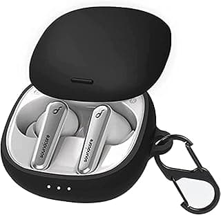 Top-Tech Silicone Case for Anker Soundcore Liberty Air 2 Pro，Protective Silicone Case with Keychain for Anker Soundcore Liberty Air 2 Pro True Wireless Earbuds (Black/أسود)