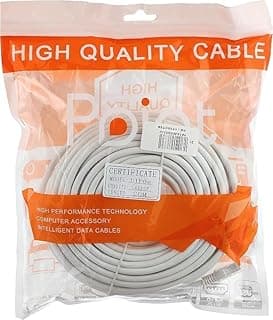 كابل انترنت Cat6 جاهز بطول 20 متر للراوتر والشبكات بجودة عالية