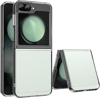 جراب متوافق مع سامسونج جالاكسي Z Flip 6 5G، غطاء حماية غير قابل للكسر، PC فائق النحافة، مضاد للصدمات، غطاء حماية كامل للجسم ضد الغبار [شفاف]