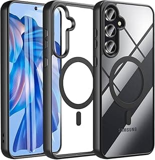 Magnetic Case for Samsung Galaxy A17 / Galaxy A26 5G [Compatible with MagSafe] [Military Grade Shockproof] Clear Back Cover Slim Shock Absorption Bumper Case (Black)