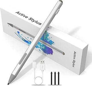 قلم Surface Stylus لمايكروسوفت Surface Pro 9/8/7/6/5/4/3/X، Surface Go 3/2/1 Surface Laptop/Studio/Book 4/3/2/1 بحساسية ضغط 4096، خاصية رفض راحة اليد، تثبيت مغناطيسي