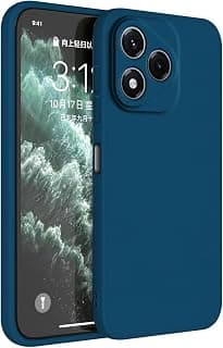 جراب متوافق مع Honor X8D، تصميم نحيف وخفيف بلمسة مطفية، مضاد للبصمات والخدوش، حماية دقيقة للكاميرا، غطاء خلفي رفيع مقاوم للعرق (أزرق)