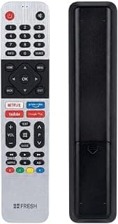 ريموت كنترول بديل لشاشات فريش الذكية - متوافق مع معظم موديلات LED/LCD/Smart - أزرار اختصار Netflix و YouTube و Prime Video و Google Play - يعمل بدون برمجة - جودة عالية
