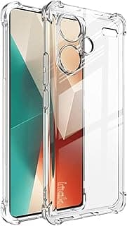 جراب لهاتف شاومي Redmi Note 13 Pro Plus، غطاء خلفي شفاف، وسائد هوائية، سيليكون ناعم، مقاوم للصدمات والخدش، حماية للزوايا (شفاف)
