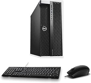 كمبيوتر سطح المكتب بريسيشن 5820 تاور - انتل زيون - 16جيجابايت RAM - هارد 2 تيرابايت HDD - كارت شاشة 5 جيجابايت - ويندوز 10 - اسود، ذاكرة رام 8.0 GB