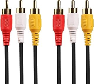كابل صوت وصورة StraTG RCA ذكر إلى ذكر – 1.2 متر (أسود)