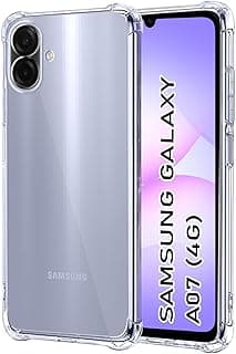 Case Compatible with Samsung Galaxy A07 Clear Soft TPU Silicone Bumper Reinforced Corner Full Camera Protection Transparent Case