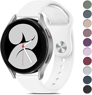 أحزمة متوافقة مع ساعة سامسونج Galaxy Watch 4 مقاس 40 مم 44 مم، و Galaxy Watch 4 Classic مقاس 42 مم 46 مم، حزام رياضي سيليكون ناعم 20 مم للرجال والنساء