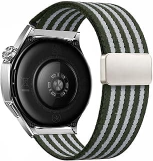 22mm Magnetic Band for Redmi Watch 5 Active/5 Lite/Samsung Galaxy Watch 3 45mm/Watch 46mm/Gear S3/Huawei watch GT6 GT5 46MM/GT2E/GT6 Pro/GT 5 Pro/Amazfit GTR 4/3, Stretchy Braided Nylon Sport Strap