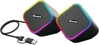 سماعة رأس جيمنج Spark-X RGB USB ستيريو 6 وات، إضاءة RGB تفاعلية، USB و Type-C، تصميم مدمج مع تحكم في الصوت، مناسبة للكمبيوتر، لابتوب، جيمنج، ضمان استبدال سنتين، صيانة 5 سنوات