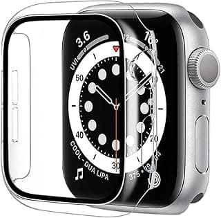 جراب صلب لساعة ابل Series 10 مقاس 42mm، حامي شاشة iWatch غطاء حماية كامل نحيف للغاية (42mm، شفاف)