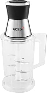 Electric Food Chopper, 500W, 2L Plastic Bowl, 3 Stainless Steel Blades, Double Control, Non-Slip Base, Compact Design, High-Efficiency Meat and Vegetable Chopper, Easy to Use