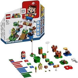 مجموعة LEGO Super Mario Adventures with Mario Starter Course، لعبة قابلة للبناء، هدايا قابلة للجمع للأطفال، أولاد وبنات من سن 6 سنوات فما فوق مع مجسم تفاعلي 71360