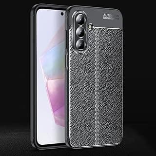 Design 2 silicone back case cover, shock-resistant and camera protection, compatible with Samsung Galaxy A26 (Black)