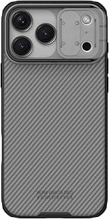 CamShield Pro Case for Apple iPhone 17 Pro Max – Protective PC+TPU Hybrid Cover with Sliding Camera Shield, Airbag Corner Defense & Sleek Anti-Fingerprint Finish – Transparent Black