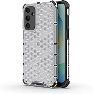 جراب موبايل سامسونج جالاكسي A16 شبكة جيل رابع وخامس 4G/5G، [تصميم قرص عسل]، حماية من السقوط، جراب سيليكون شفاف من البولي يوريثين المقاوم للحرارة وبولي كربونات مضاد للصدمات وشفاف من دلع موبايلك