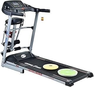Treadmill 501 D - 5 Years Warranty, Multifunction Motorized, LCD Display, Max User Weight 120kg, 2.5 HP Cover & Twister