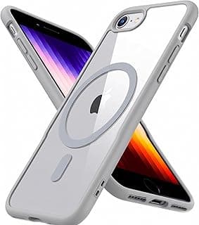جراب مغناطيسي كريستال شفاف لهاتف 7/8، iPhone SE 2022/ SE 2020، جراب Magsafe [لا يصفر] [حماية عسكرية] [مغناطيس قوي رقم 1] جراب نحيف
