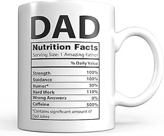 مج بتصميم عبارة Dad - ابيض 11 اونصة - هدايا الاب من الابنة - أفضل كوب لأفضل أب في العالم - كوب قهوة سيراميك للأب