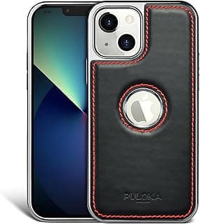 PULOKA iPhone 15 Leather Case (Black)