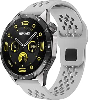 سوار رياضي جيد التهوية 22 مم متوافق مع شاومي Redmi Watch 5 Lite/5 Active/سامسونج Galaxy Watch 3 45mm/Watch 46mm/Gear S3/هواوي GT6 GT5 GT4 GT3 GT2 (46MM)/GT2E/GT 3 Pro/GT 5 Pro، حزام سيليكون ناعم