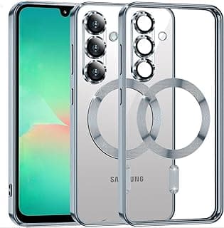 جراب مغناطيسي لسامسونج Galaxy A17، حماية كاملة لعدسة الكاميرا، متوافق مع الشحن اللاسلكي، غطاء TPU ناعم مضاد للصدمات (رمادي، سامسونج Galaxy A17 4G / سامسونج Galaxy A17 5G)