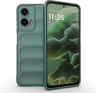 phone case Cover UNBLACK global Magic Shield TPU + Silicone Shockproof Phone Case Moto G35 (Dark Green)