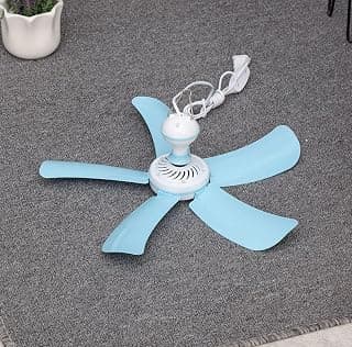 Portable Ceiling Fan 5 Blades 3M Wire for Home and Commercial Use | Direct electrical operation, easy and quick suspension, quiet operation, light weight, suitable for kitchen and balcony