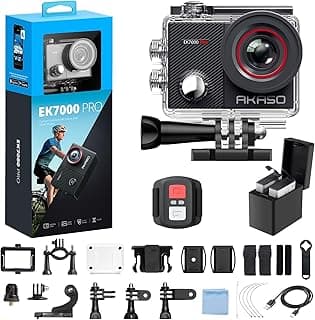EK7000 Pro 4K Action Camera with Touch Screen ICE Adjustable Viewing Angle 40m Waterproof Camera Remote Control Sports Camera with Helmet Accessories Kit