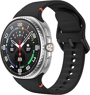Silicone Bands Compatible with Samsung Galaxy Watch 8 Band 40mm 44mm, Galaxy Watch 8 Classic Band 46mm, Waterproof Soft Wristband Sport Strap for Galaxy Watch 8 Bands 2025 Women Men