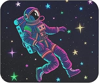 Neon Astronaut Mouse Pad - Colorful Space Theme Desk Mat, Smooth & Non-Slip Desk Mat for Office & Gaming, Durable Mousepad-208