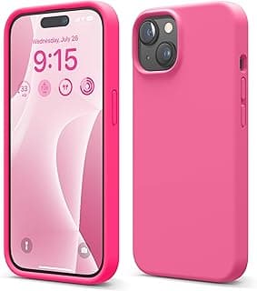 جراب سيليكون سائل متوافق مع iPhone 15، حماية كاملة، هيكل من 4 طبقات مضاد للصدمات، بطانة مايكروفايبر