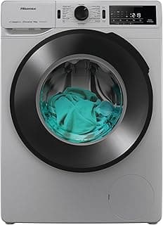 Front loading 10KG 1400rpm Premium Silver color,inverter,Touch Control,Drum Clean,Allergy Steam