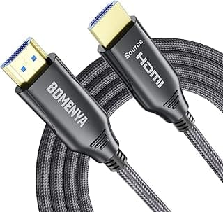 كابل HDMI 2.1 بصري، 30 متر من بومينيا، نشط فائق السرعة 48Gbps يدعم 8K 60 هرتز و4K 120 هرتز، تقنية المدى الديناميكي وeARC ودولبي وأتموس، لأجهزة HDTV والشاشات وبطاقة RTX 3090 ووإكس بوكس X وPS5 وغيرها.