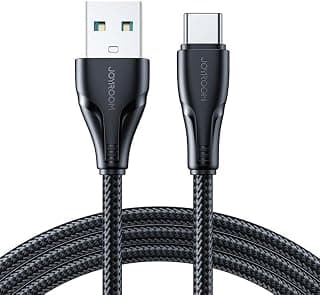كابل بيانات من سلسلة سيرباس من جوي رووم بموصل USB من نوع A إلى نوع C وخاصية الشحن السريع، لون أسود، 3 امبير، الطول 1.2 متر، موديل S-Uc027A11، لمحول الشحن