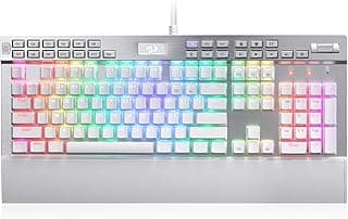 كيبورد جيمنج ميكانيكي K550 RGB، 104 مفتاح + 12 مفتاح ماكرو، يدعم Hot-Swap، سويتش بنفسجي، منفذ USB إضافي ومسند معصم