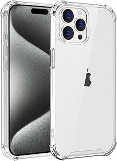 Case for iPhone 15 Pro Max, Crystal Phone Cover Transparent, Anti-Scratch and Shock-Absorption, Clear Soft Silicone TPU Phone Case, Compatible with Wireless Charger and Bike Phone Holder