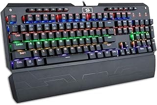 كيبورد جيمنج ميكانيكي K555RGB-1 INDRAH بألوان قوس قزح وسويتش أزرق