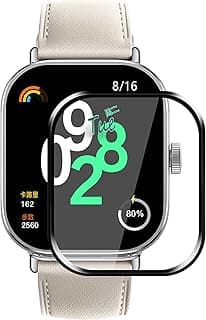 واقي شاشة Dl3 Mobilak لساعة شاومي Redmi Watch 4، طبقة حماية ناعمة منحنية 3D [مضاد للخدش] [بدون فقاعات] [مقاوم للكسر] [حساسية عالية] (ليس زجاج)