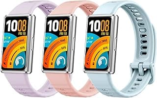 3 قطع سوار سيليكون رياضي لساعة هواوي Band 11 Pro/11، أساور ملونة مقاومة للماء وقابلة للتعديل