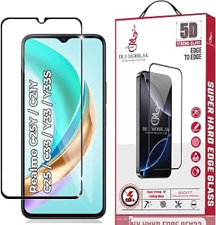 Dl3 Mobilak for Realme C25Y / C21Y / C25 / C33 / Y33 / Y33S Tempered Glass Screen Protector, 9H Hardness Anti-Scratch Tempered Glass flim, Case Friendly, Anti-Scratch