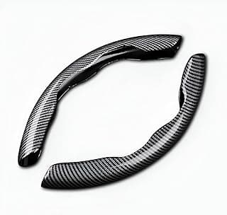 Car Wheel Shield - Carbon Fibre Leather Segmented Car Wheel Shield, Pack of 2 Car Steering Wheel Cover, Fashionable, Non-Slip, Comfortable, Universal Fit, Breathable, Easy Grip
