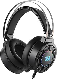 Redragon H314 RGB Gaming Headset - Wired Computer Headset with 40mm Drivers, USB Connection, Lightweight Design, and Soft PU Leather Ear Cushions for Ultimate Comfort