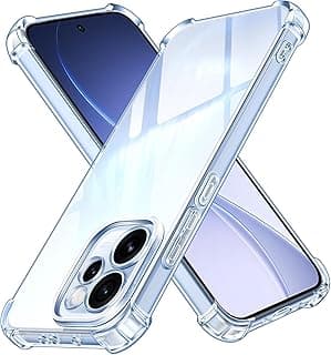 جراب لهاتف Oppo Reno 15 Pro - شفاف كريستالي مضاد للاصفرار، حماية مدمجة للكاميرا وزوايا معززة مضاد للصدمات، غطاء TPU مرن، مقاوم للخدش، مضاد للبصمات