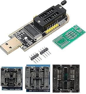 مبرمج فلاش USB لنظام الادخال والاخراج بيوس بشاشة LCD مع 3 فيشات - Ch341A