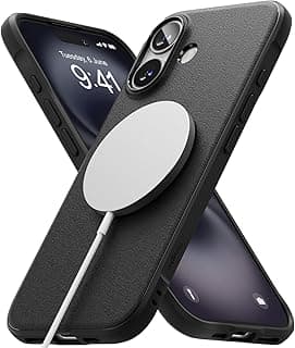 Onyx Magnetic for iPhone 16 Case, [Compatible with MagSafe] Grippy Non-Slip Anti-Fingerprint Shockproof Scratch-Resistant Mobile Phone Case with Precise Camera Cutouts - Black