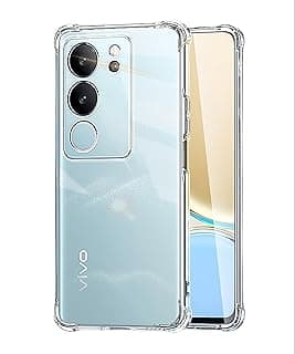 Clear Case Compatible with Vivo V29 5G, Ultra Thin TPU Case, Air Cushion Protection, [Not Easy to Yellow] Shockproof Case - Transparent