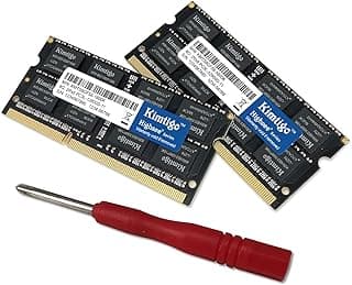 شريحة ذاكرة لاب توب DDR3 16GB (2x8GB) 1600MHz PC3-12800، ذاكرة SODIMM ببنوت بوك مع 204 دبوس و1.35 فولت من كيمتجو