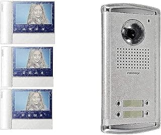 Intercom Video Monitor with 3 Headphones, 7in